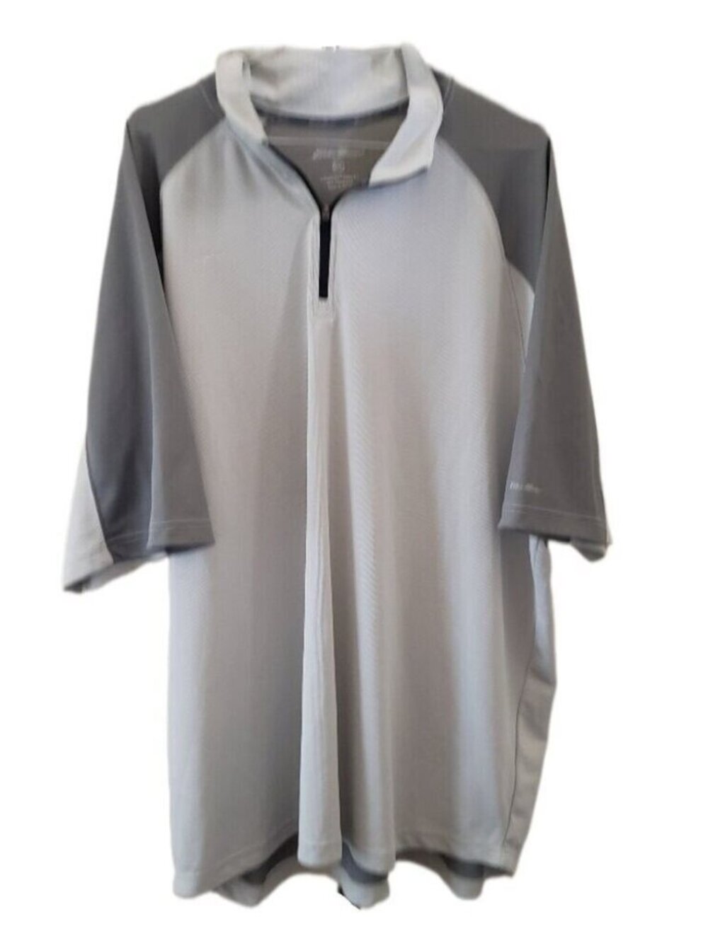 Eddie Bauer Men's Gray Short Sleeve 1/4 Zip Shirt